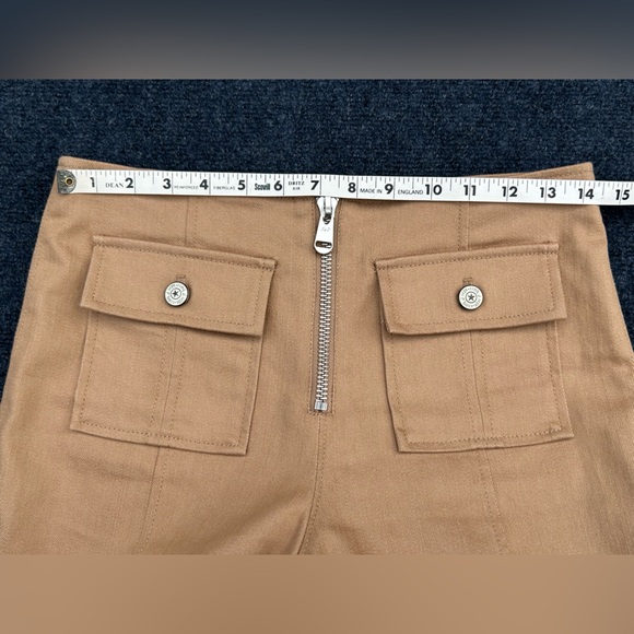 Cinq à Sept Azure Long Wide Leg Jeans Pants in Sahara Tan Trousers Size 6 - Picture 8 of 16